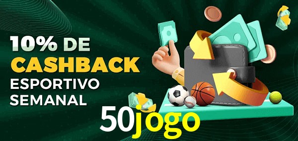 10% de bônus de cashback na 50jogo